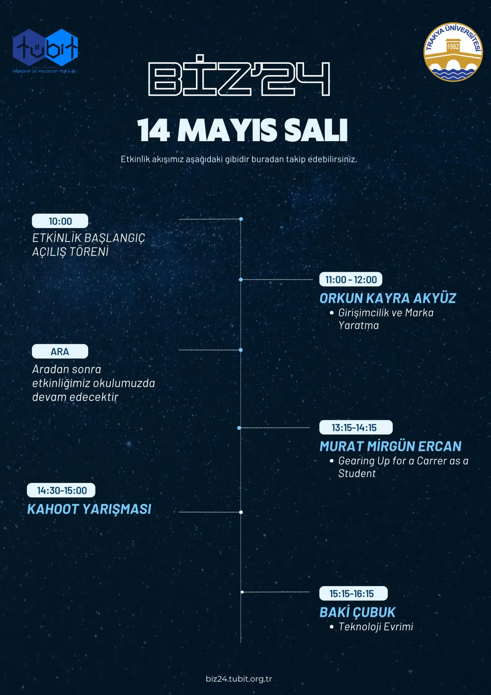 Etkinliğin ilk gününün programı